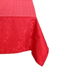 SUEÑO BLANCO - MANTEL JACKARD RECTANGULAR FLOR DE LIS ROJO