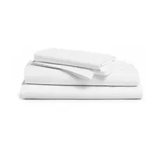 REHUCE - Juego de sábanas 1 plaza 50% algodón - Blanco