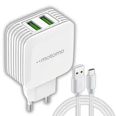 MOTOMO - Cargador Dual USB 12W con Cable Micro USB de 1m SEC
