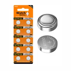 VHEX - Pack 10 Pilas Bateria AG10 Lr44 Alcalina de Litio