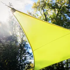SOMBRATEC - Vela sombra, led borde, triangular 3,6 x lado, verde limón..