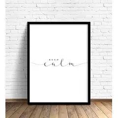 PAPEL ILUSTRADO - Cuadro Keep Calm 40x50 cm Marco Negro