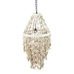 LIV INTERIOR - Lámpara colgante yute crochet 90x40 cm