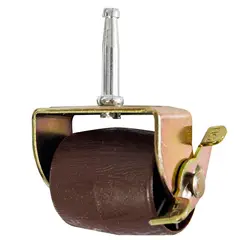 BLOCCARE - Rueda Tipo Barril para camas Cic, Flex, Vástago 0.8 cm, color café