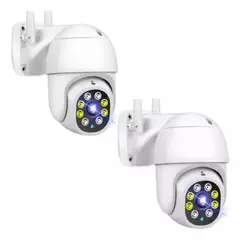 GENERICO - Pack X2 Cámara de vigilancia exterior Ip Wifi 1080 P Visión Nocturna