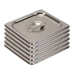 PROCHEF - Pack 6 Tapas Gastronomicas para GN 1/6 Acero Inox