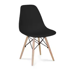 SOHOGAR - Silla de comedor estilo eames negra