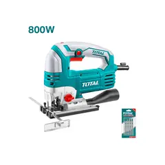 TOTAL TOOLS - Sierra Caladora Eléctrica Industrial 800w + 5 Hojas + 3 Acc TOTAL