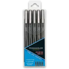PRISMACOLOR - Tiralíneas Premier Set 5 Negros