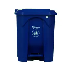 QRUBBER - Basurero Contenedor Basura 30lts. azul con pedal