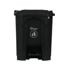 QRUBBER - Basurero Contenedor Basura 30lts. gris con pedal
