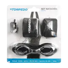 TORPEDO - SET NATACION ADULTO NEGRO
