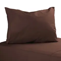 SUEÑO BLANCO - JUEGO DE SABANAS LISO SINGLE CAFE