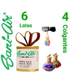 GENERICO - PACK 6 LATAS SANI AIR + 4 BOTELLAS AUTO COLGANTE SANI AIR