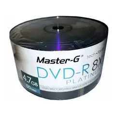 MASTER G - DVD-R 8X Con Logo Platinum Pack 50 Discos 4.7GB