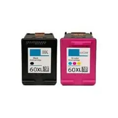 GENERICO - PACK 2 TINTA COLOR Y NEGRO HP 60 XL ALTERNATIVO