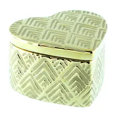 MALLORCA - Joyero Decorativo Corazon Gold con Tapa