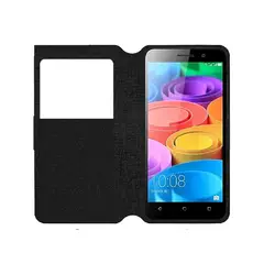HUAWEI - Funda Carcasa Honor 4X Flip Cover Negro