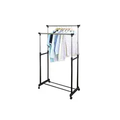 IMPORTCLICK - Perchero Doble Organizador Colgador Con Ruedas