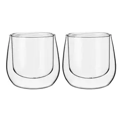 IMPORTCLICK - Set 2 Mug Glasso Vasos Doble Pared Vidrio 90 ML