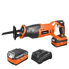 FLOWMAK - Sierra Sable Inalámbrica 18v Con Bat y Cargador