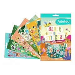ADETEC - Block De Stickers Animalitos 400 Stickers