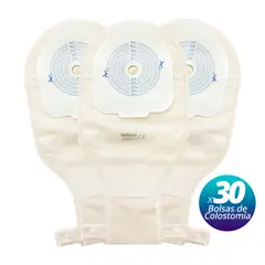 WELLAND MEDICAL - - Bosas de Colostomía Pack 30 unidades Transparentes y Drenables con Filtro