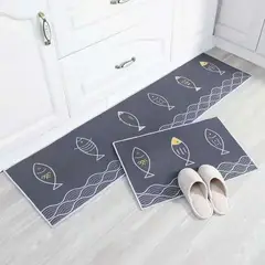 BJ HOGAR - Set 2 Alfombra Cocina Bajada Entrada Pez