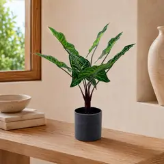 MALLORCA - Planta Decorativa Artificial Alocasia Zebrina