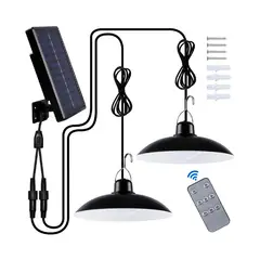 GENERICO - Lampara Solar Colgante con Control Pack 2