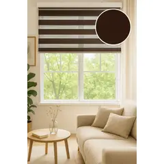 CLEMS CORTINAS - Cortina Roller Duo 120X120 Cafe