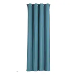 CLEMS CORTINAS - Cortina Tradicional 100% Blackout Turquesa