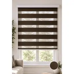 CLEMS CORTINAS - Cortina Roller Duo 180X180 Cafe