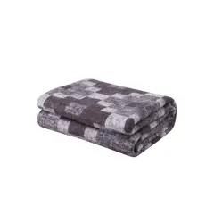CHANTILLY - Frazada Térmica Borde Satinado 1.5 Plazas Café