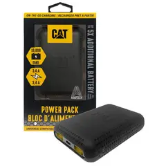 CAT - BATERIA EXTERNA DE 10,000 MAH CON DOBLE USB DE 3,4 AMPERIOS - Negro