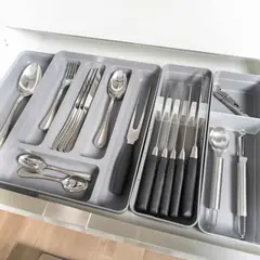 OU - Conjunto Organizador Cubiertos Gris