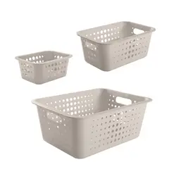 OU - Conjunto de Cestas Organizadoras Beige