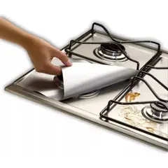 GENERICO - Pack 12 Lamina De Aluminio Protector Para Cocina A Gas.