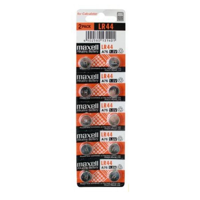 Blister de 10 Pilas LR44 A76 1.5V Maxell