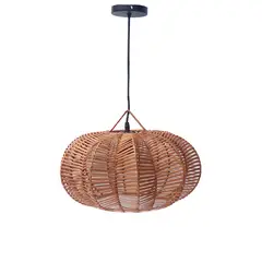 RUSTIC STYLE - Lámpara Calabaza Mimbre Cocido
