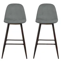 NOVAHUS - Pack 2 Pisos de Bar con Patas de Metal Gris
