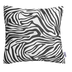 ELIZABETH PEPER - COJIN DECORATIVO DISEÑO CEBRA BLANCO Y NEGRO 50x50 RELLENO