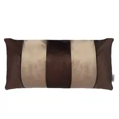 ELIZABETH PEPER - COJIN DECORATIVO DISEÑO BEIGE Y CAFE 50X30 RELLENO.