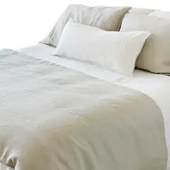 NATURALINO - Piecera Lino Loa XL - 240x100 cms - Hueso -