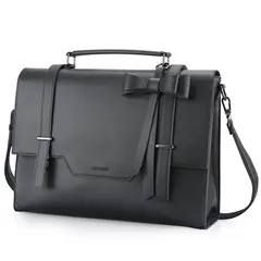 ECOSUSI - Bolso Maletín WORKS para laptop de hasta 15.6 '' - negro