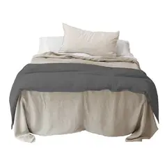 NATURALINO - Piecera Lino Maxi - 245x100 cms - Gris Oscuro -