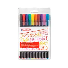 EDDING - Marcadores Punta Pincel Set 10 colores