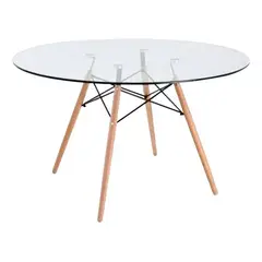 GENERICO - Mesa Eames 100cm redonda de vidrio