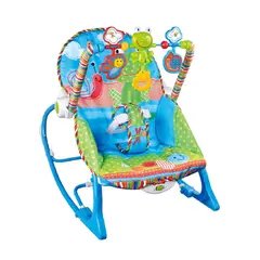 GENERICO - Silla Mecedora Musical Vibracion Bebe 3 En 1 Azul