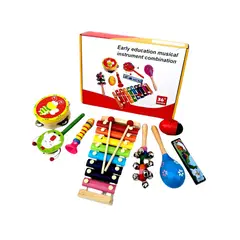 GENERICO - Set de Instrumentos Musicales de Madera Didácticos